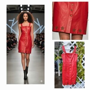 SJYP SHEEP LEATHER DRESS